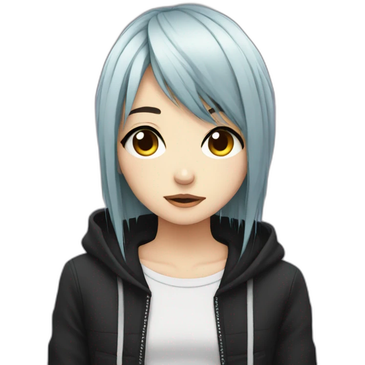 Emo Anime girl emoji