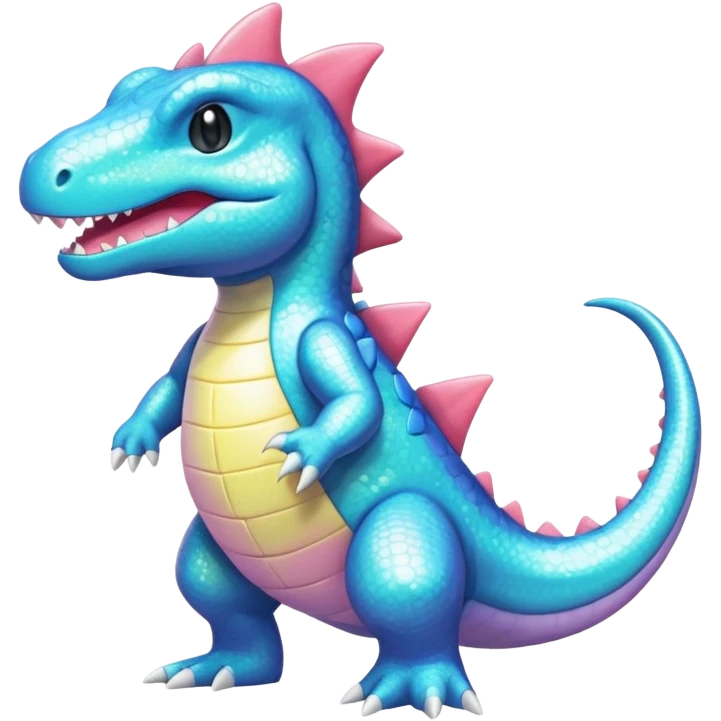 Sparkly Shiny Pastel Totodile-Salandit (full body) emoji