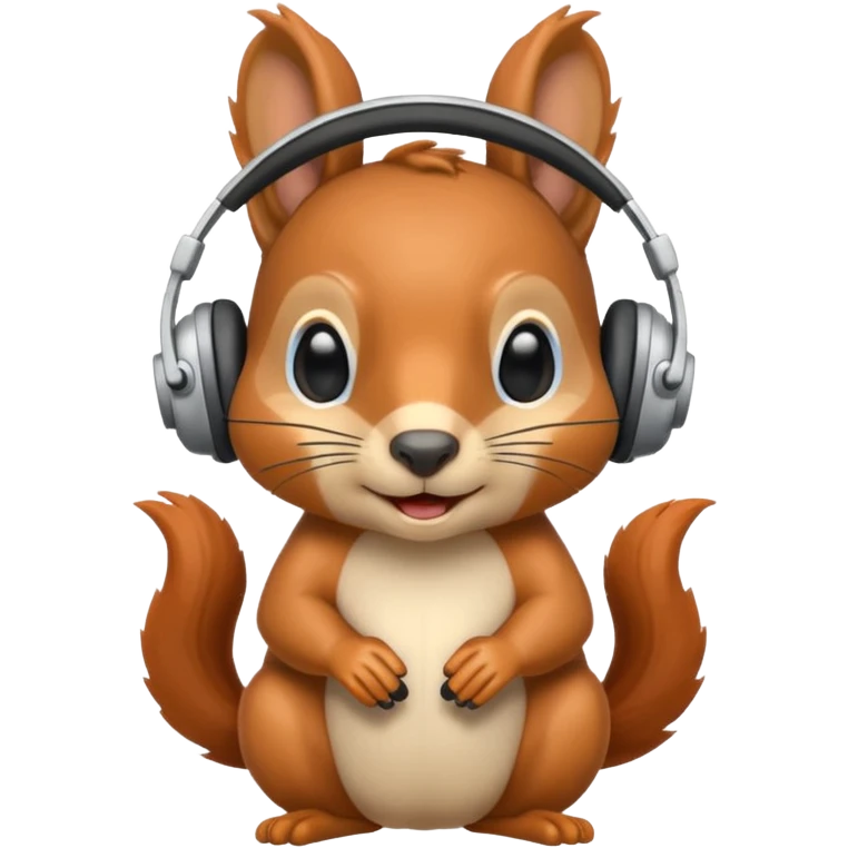 Squirrel with headphones  emoji