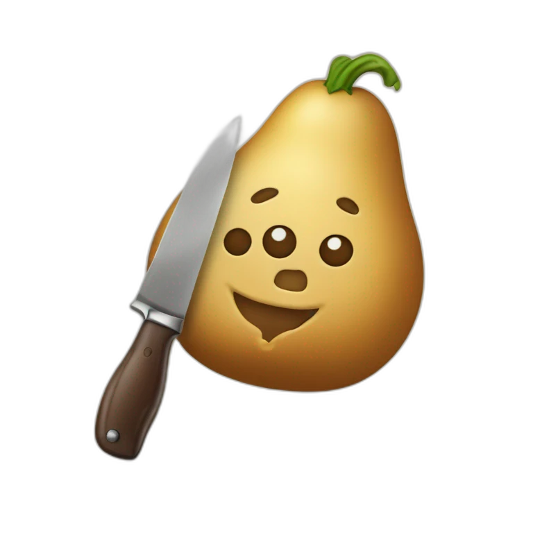 Patata con cuchillo emoji