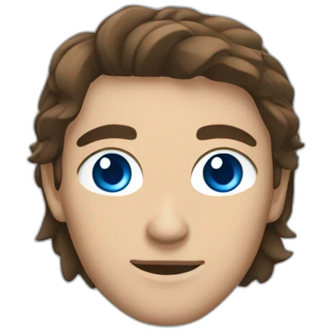 jiujitsu bresilian with brown hair and blue eyes emoji