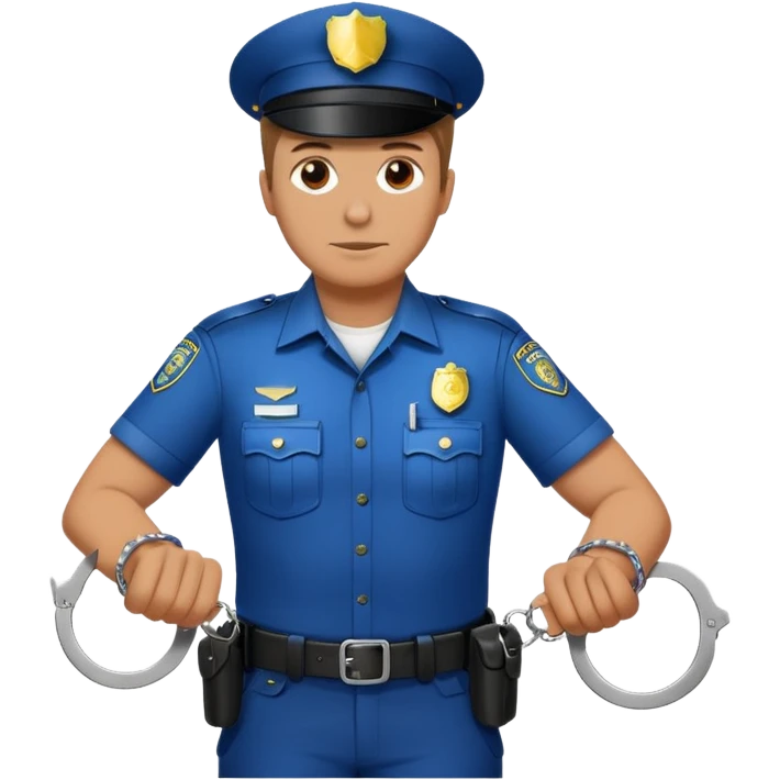 kelepçe tutan polis emoji