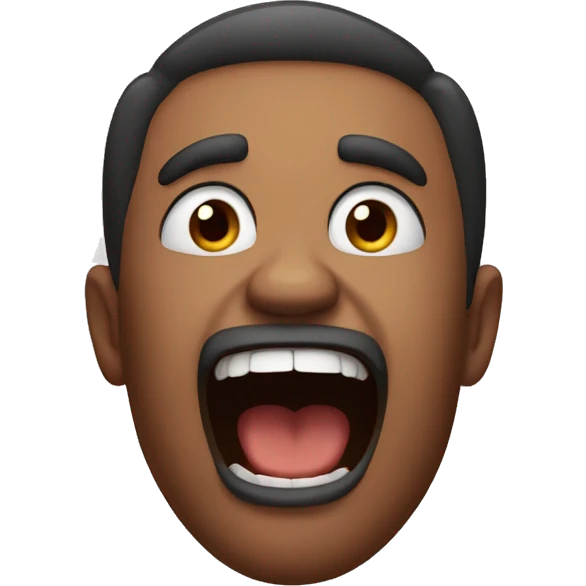 yelling emoji