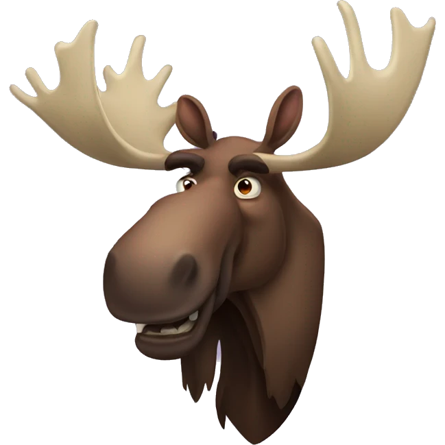 Mean moose emoji