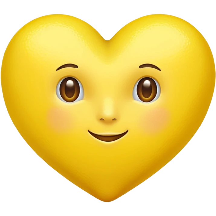 Realistic lemon heart emoji