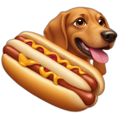 HotDog mit Hund drin emoji