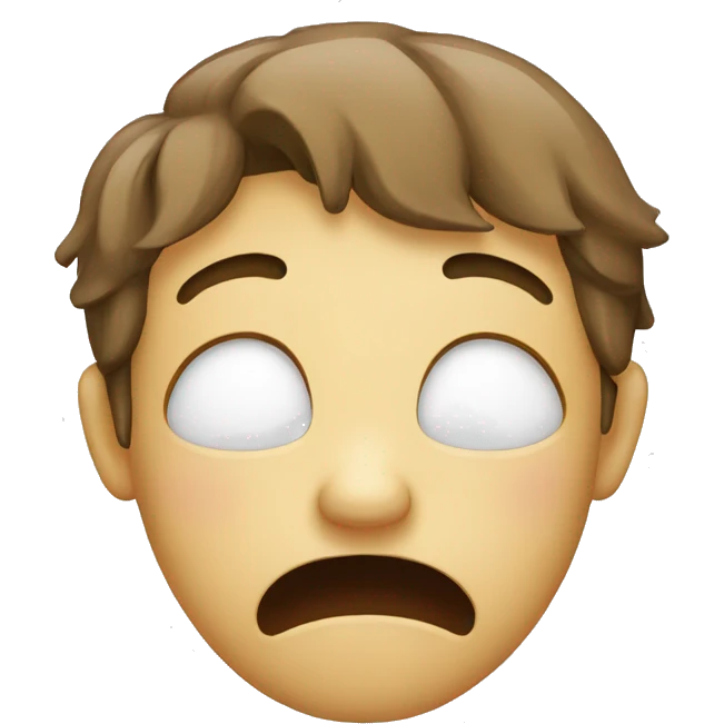 crying head but with a smile  emoji