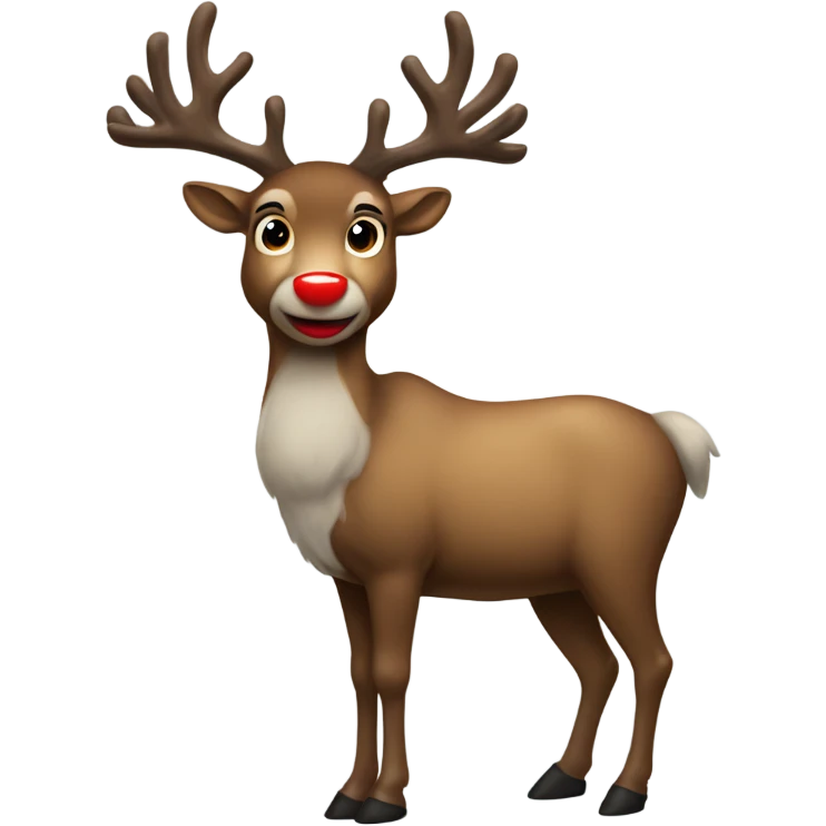 Red Nosed Reindeer full body  emoji