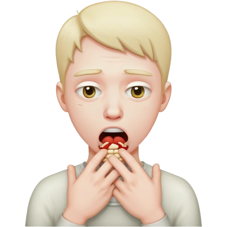 Person strangling themselves  emoji