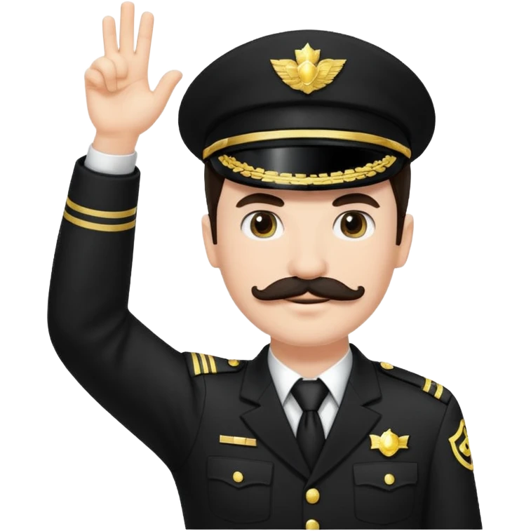 Hitler doing a sieg heil emoji