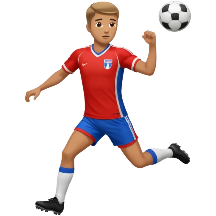 footballer kicking emoji