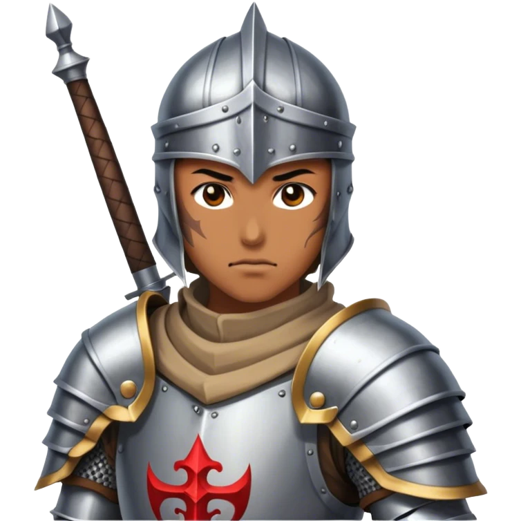 Bad ass médiéval Knight anime emoji