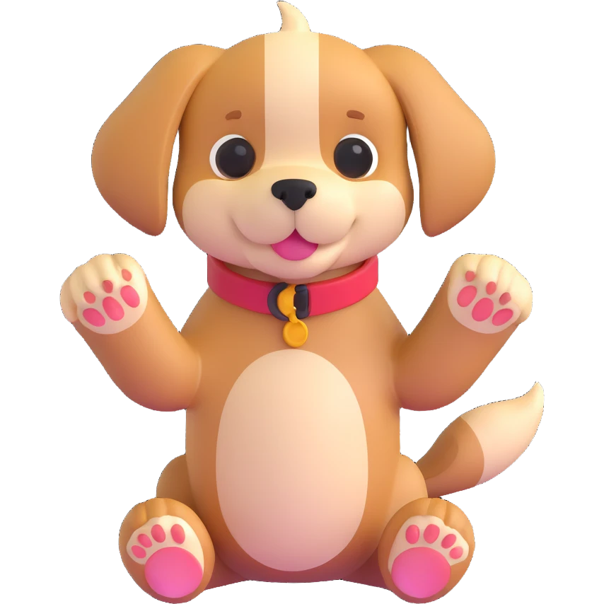 puppy showing its paws emoji