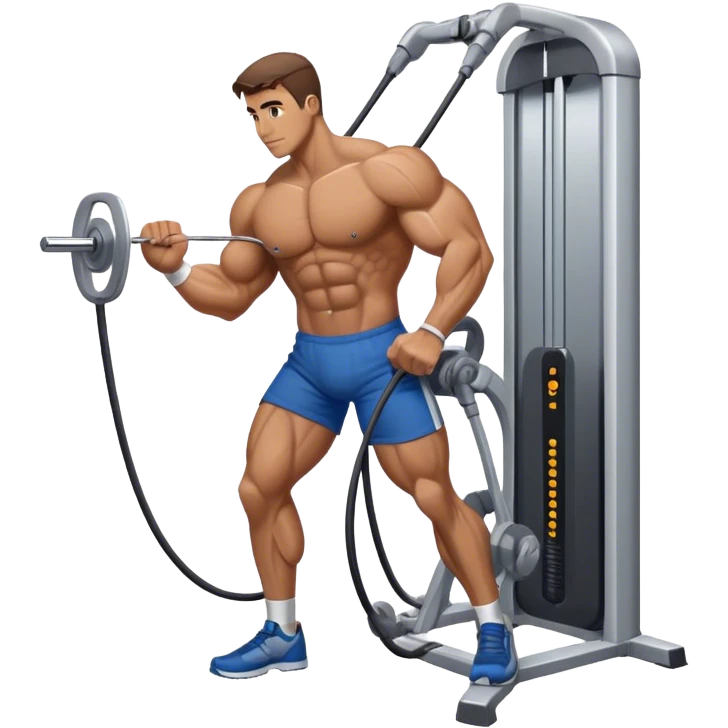 guy cable-crossover-machine emoji