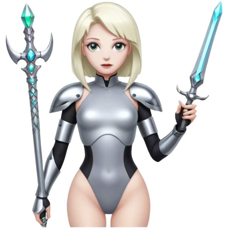 Cyber Queen – holo scepter + chrome belt emoji