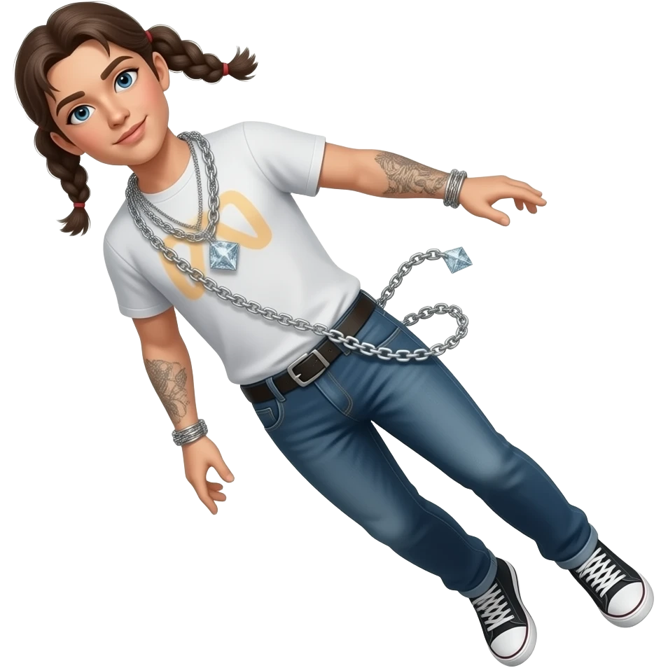 Una persona drift con cadenas de diamantes emoji