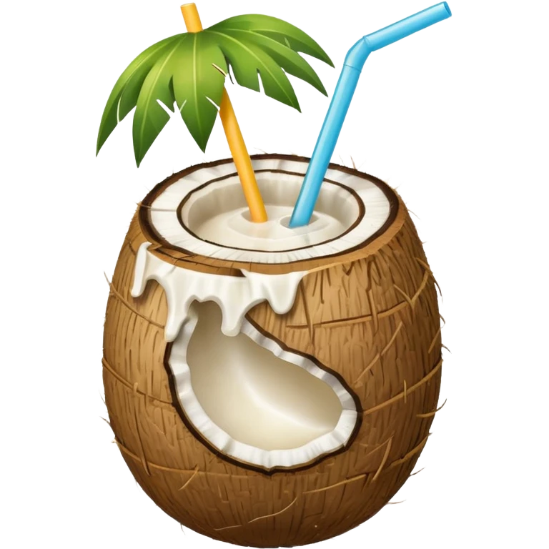 hawaii coconut drink  emoji