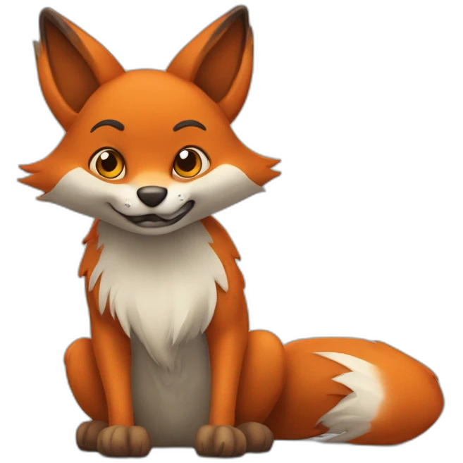 Renard qui tue une araignée emoji
