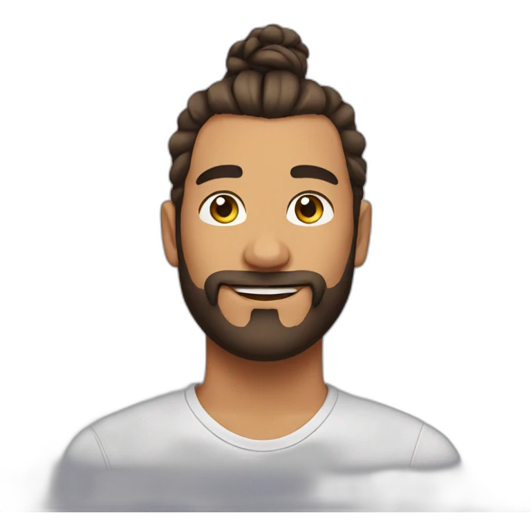man bun emoji