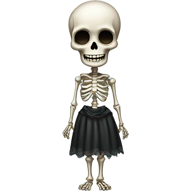 Skeleton in dress emoji