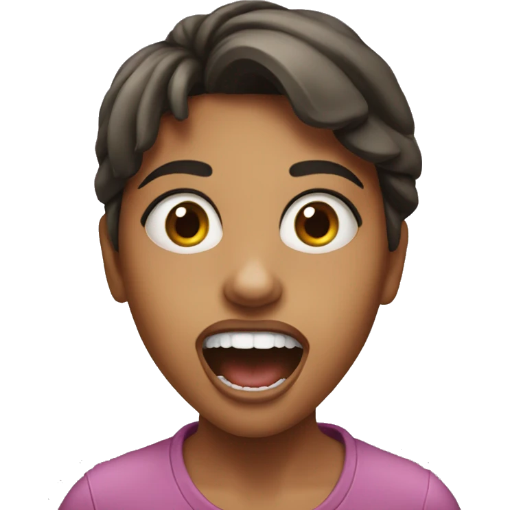 a girl with her mouth open emoji