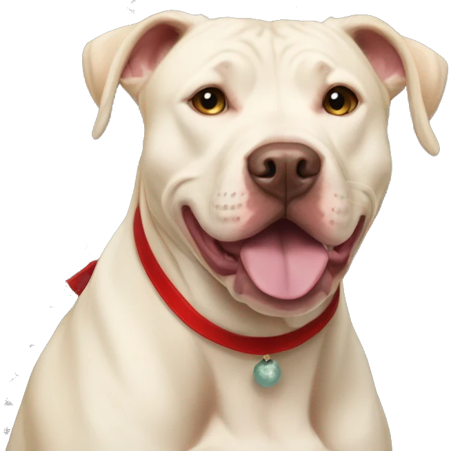 All blonde Pitbull lab mix pitbull ears christmas emoji