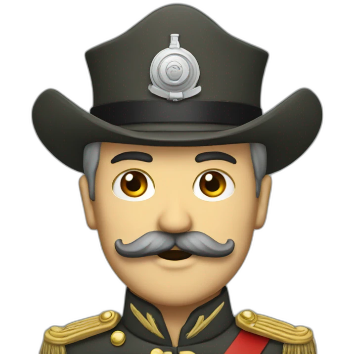 general with mustache without the hat emoji