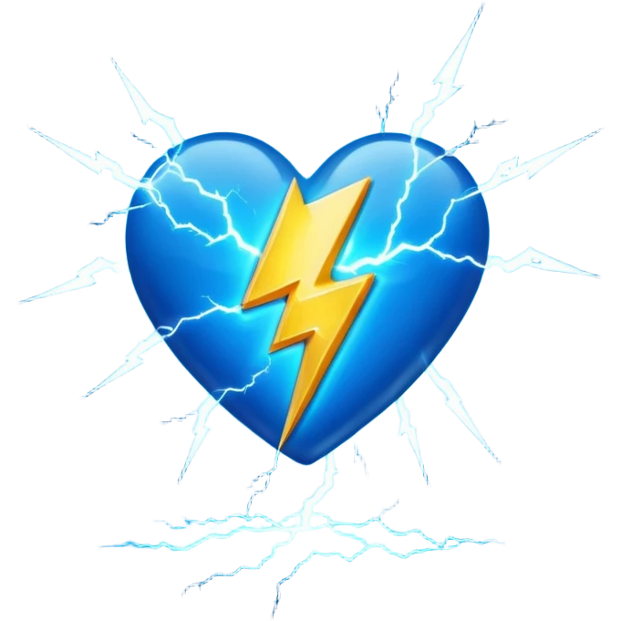 lightning heart emoji