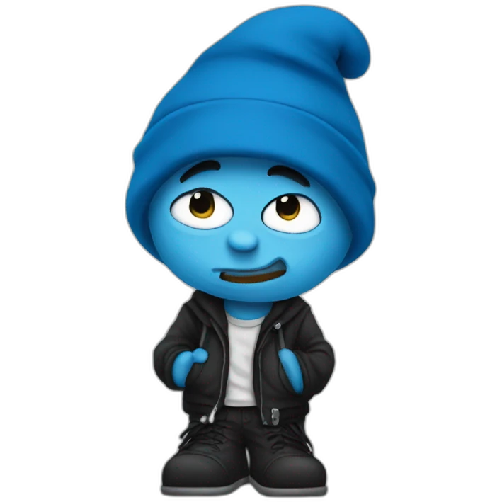 emo smurf emoji