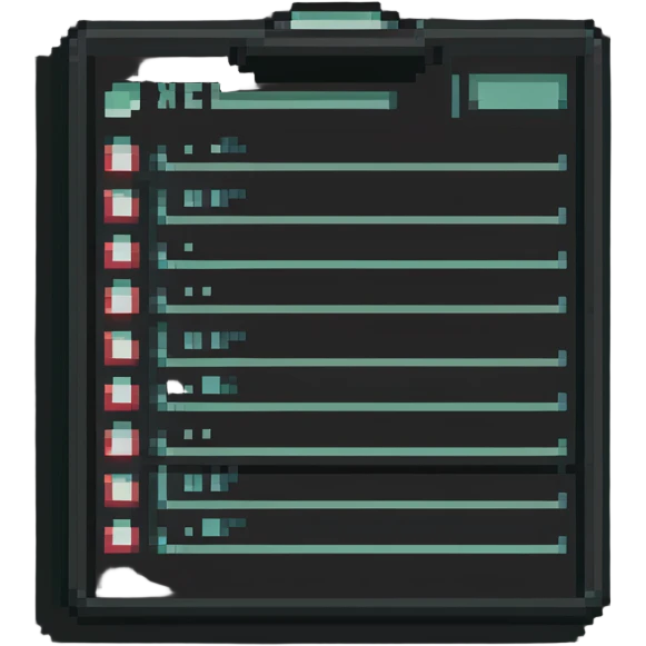 checklist with checkboxes pixel art style emoji