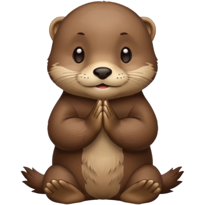 an otter praying emoji