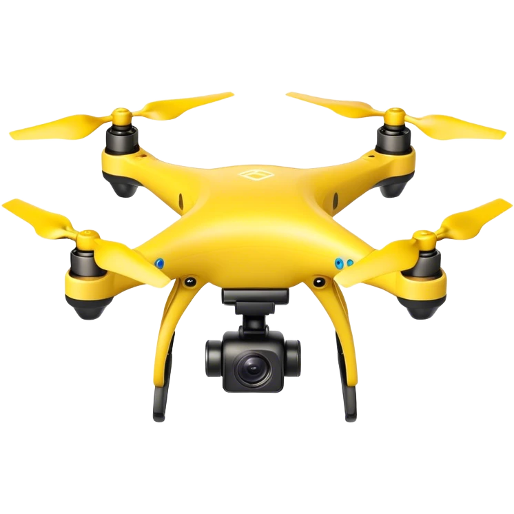 yellow drone with camera emoji