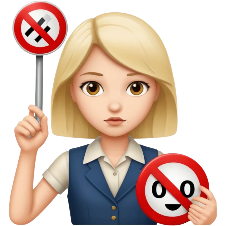 prohibition sign for girl emoji
