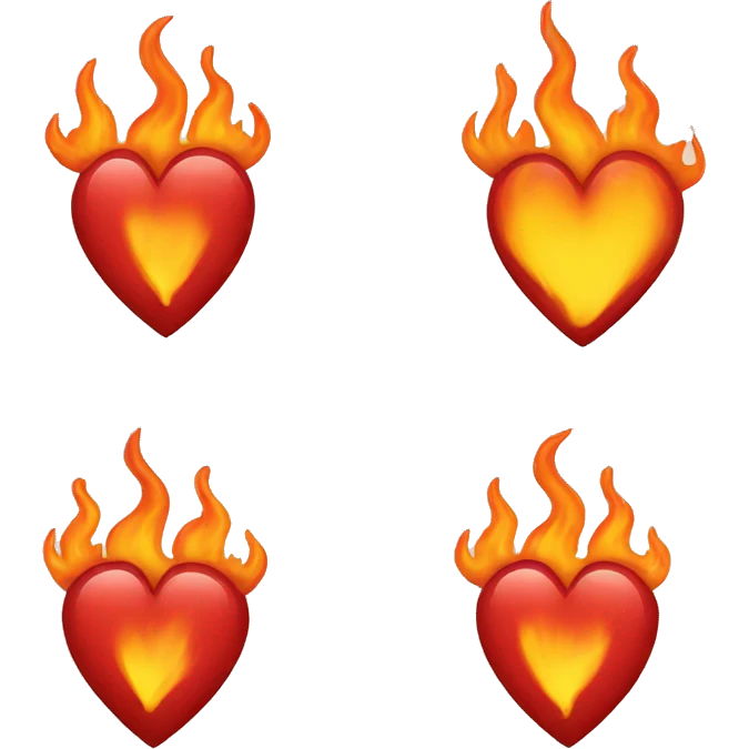 Flaming heart emoji