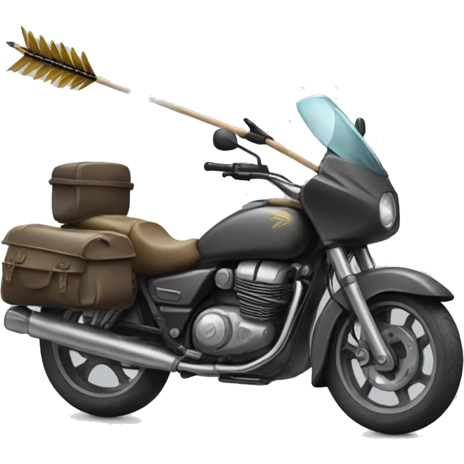 Dear motorbike and bow and arrow  emoji
