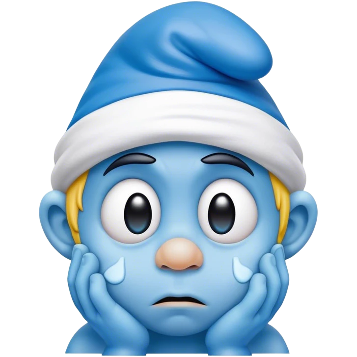 Smurf disappointed  emoji