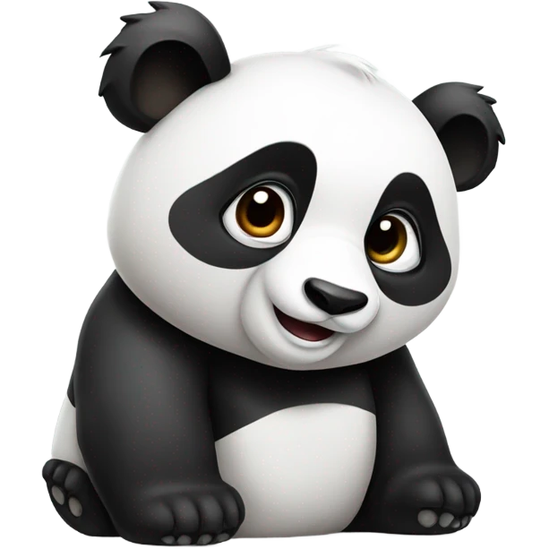 Panda bear looking back  emoji