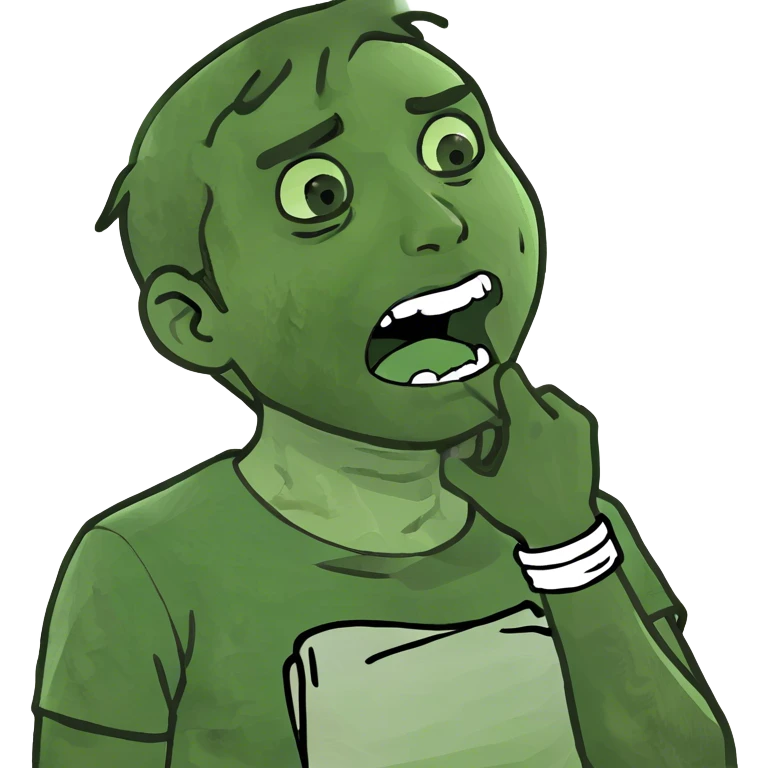 A person choking themselves  emoji