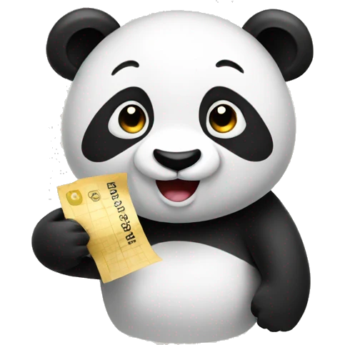 panda with a check approval emoji