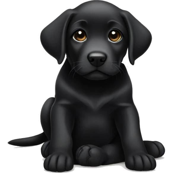 Black Labrador puppy emoji