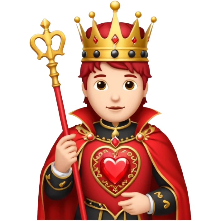 Red King in hearts  emoji