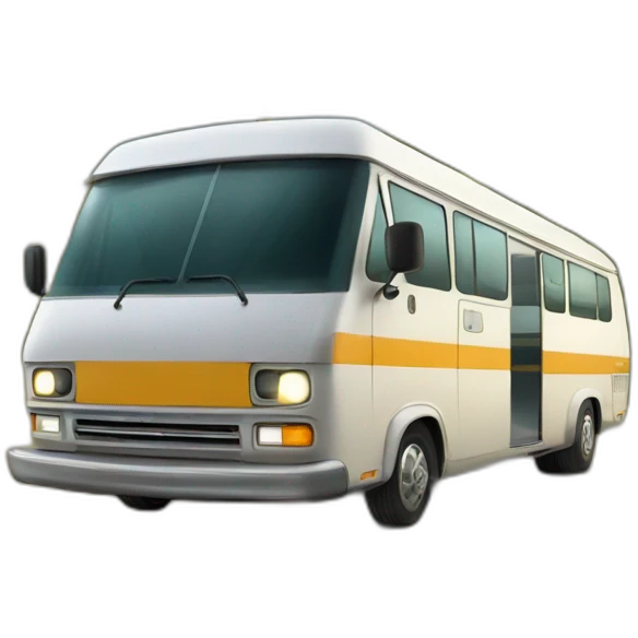 Modern Transporter turned into camping bus emoji