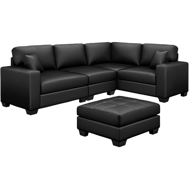 Black sectional couch emoji