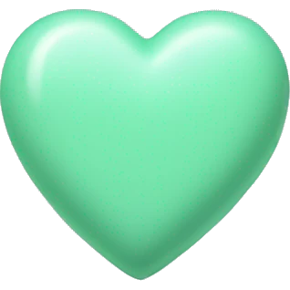 mint green love heart emoji