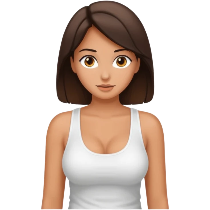 A naked brunette with big boobs emoji