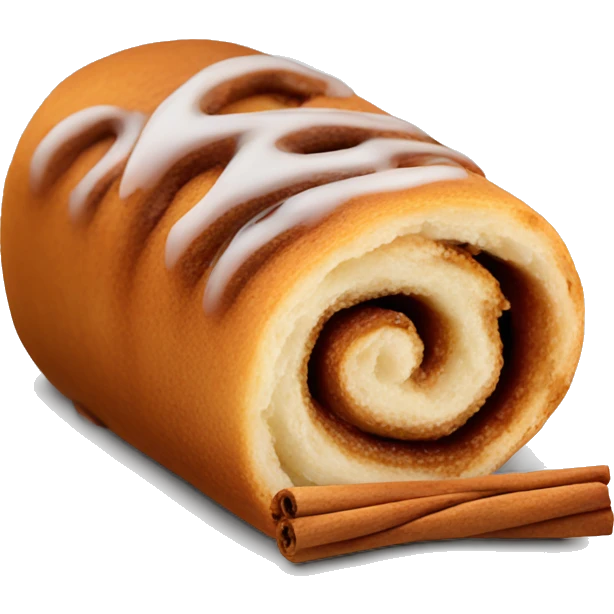 Cinnamon rol with glaze emoji