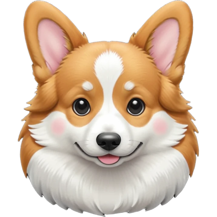 corgi tri color mostly black and white  emoji