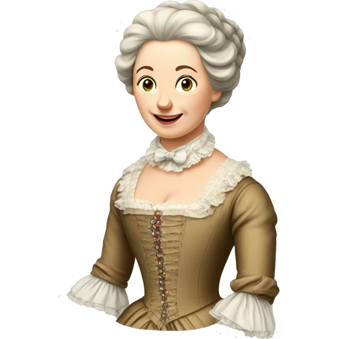 18th century Swiss lady in dress emoji