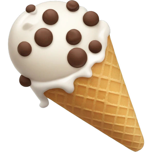 Ice cream chocolate chip  emoji