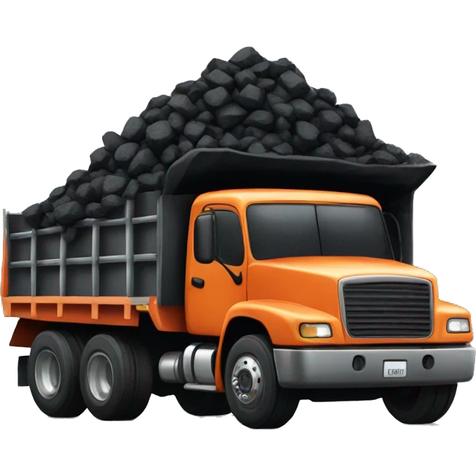 a truck with coal emoji